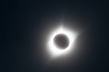 Telephoto shot of the Eclipsed sun during the great North American Eclispe of 2017.