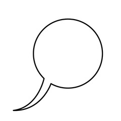 シンプルな丸い吹き出し　離れ用