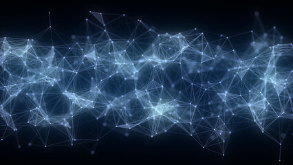 Network connection structure. Technology connect big data. Science background. Business futuristic backdrop. 3D rendering.