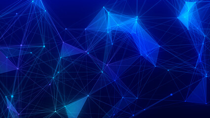 Network connection structure. Technology connect big data. Science background. Business futuristic backdrop. 3D rendering.