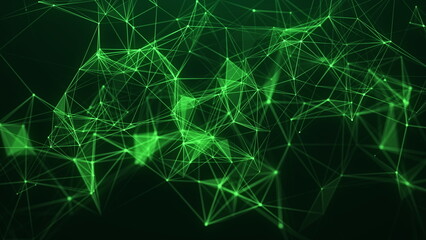 Network connection structure. Technology connect big data. Science background. Business futuristic backdrop. 3D rendering.