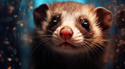 Ferret face close-up