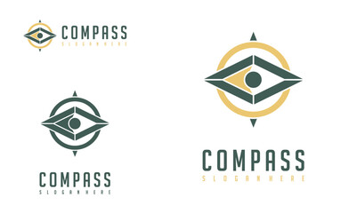 Compass logo vector modern navigation symbol. Compass illustration icon simple design.