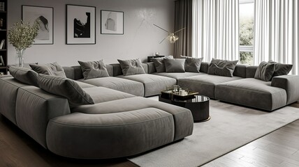 Fototapeta na wymiar a wonderful and modern sofa for home comfort