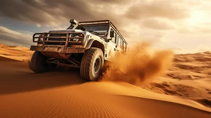 Poster Off-road adventure in the desert © cherezoff