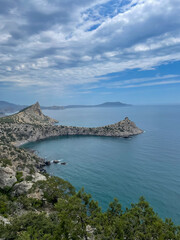Fototapeta premium sea mountains traveling and hiking beautiful nature
