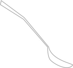 Side view of a spoon