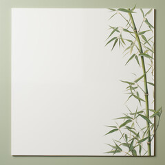 Best bamboo green photo frame on bamboo background. clean and simple look and feel.