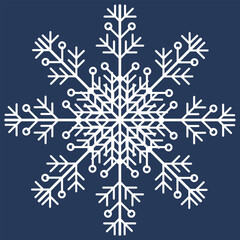 vector snowflake. flat illustration. winter. New Year. Christmas
