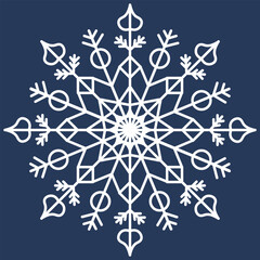 vector snowflake. flat illustration. winter. New Year. Christmas