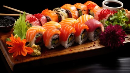 Obraz na płótnie Canvas Sushi and Rolls