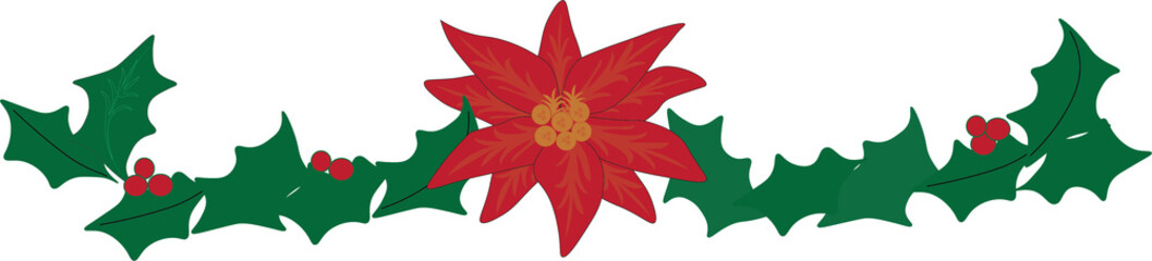 Christmas flowers original design