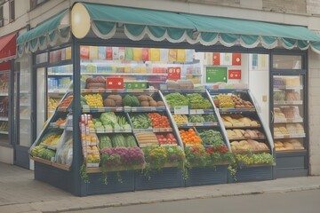 fruit and vegetables at the market