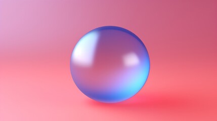 A plain spherical object floating against a gradient background  AI generated illustration