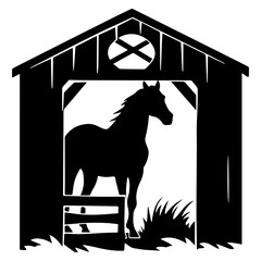 Stable Horse Stable Logo Vector, horse stable Stencil, illustrator