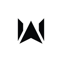 letter W arrow modern logo design