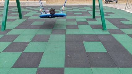 swings on the playground design for childhood