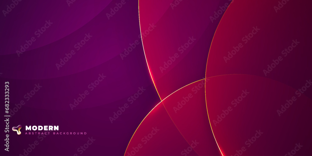 Wall mural background abstract design with purple and red color circle shapes fluid gradient background shapes 