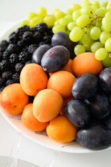 Fruit serving plate, vitamins in the form of fresh fruit.