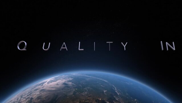 Air quality index 3D title animation on the planet Earth background