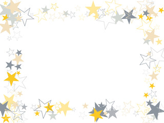  Gold glitter dust confetti, magic shining sparkles scatter vector. Starry festive decor.