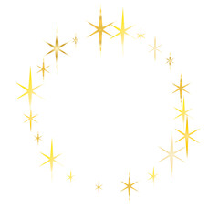 Obraz premium Gold glitter dust confetti, magic shining sparkles scatter vector. Starry festive decor.