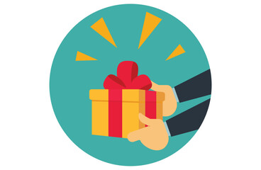 gift giving vector,gift that keeps on giving,The Act of Giving,share people swapping presents and showing love,exchanging gifts at parties,home,office