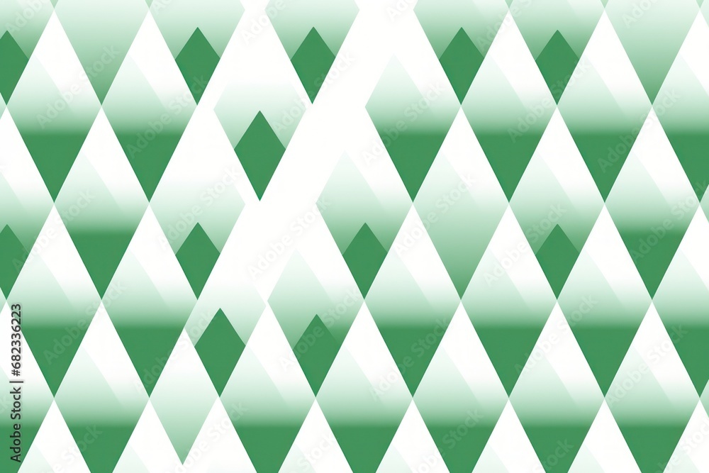 Poster a green and white background with a pattern of small triangles in the middle of the image and a smal