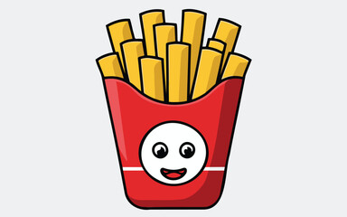 french fries in a red box