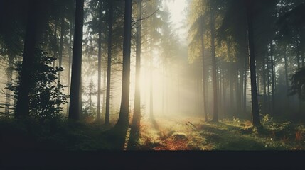 Forest view in the morning