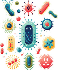 set of symbols of bacteria
