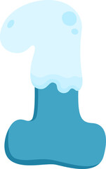 snow melt font glyph text flat vector design