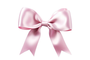 Pink Bow isolated on Transparent background