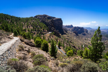 Gran Canaria. Hiking to the Roque Nublo Rock Formation.