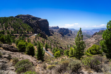 Gran Canaria. Hiking to the Roque Nublo Rock Formation.