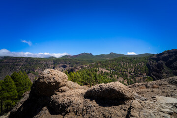 Gran Canaria. Hiking to the Roque Nublo Rock Formation.