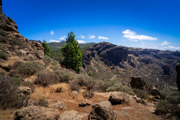 Gran Canaria. Hiking to the Roque Nublo Rock Formation.