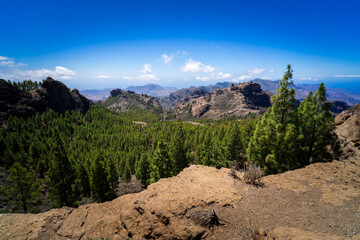 Gran Canaria. Hiking to the Roque Nublo Rock Formation.