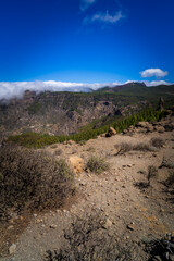 Gran Canaria. Hiking to the Roque Nublo Rock Formation.