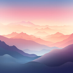 a mountain scene with a Zen-like atmosphere