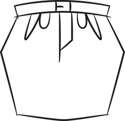 Skirt Sketch Illustration