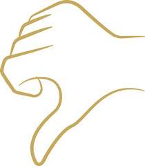 Thumb Down Hand Sign
