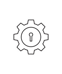 technology security icon, vector best line icon.