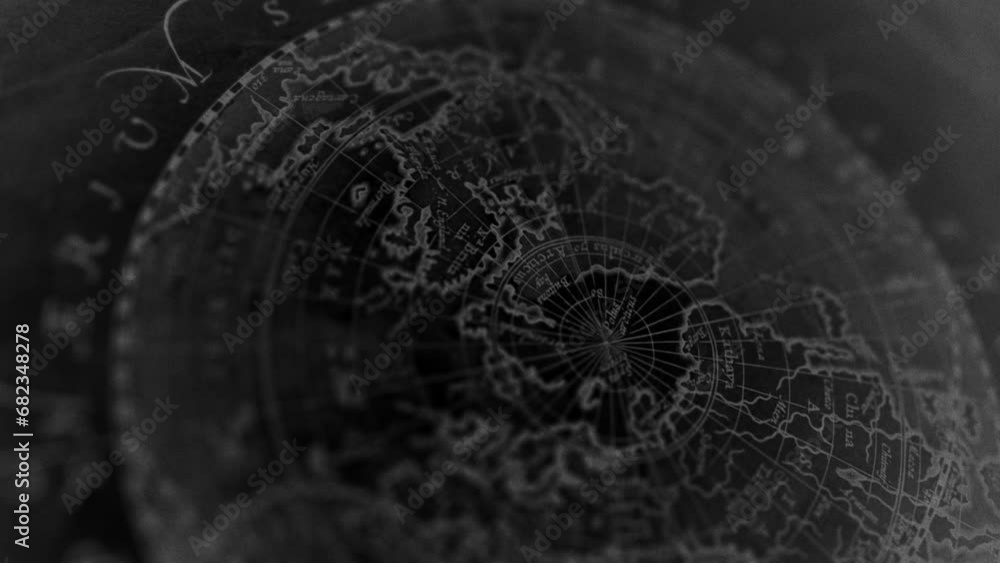 Poster old retro 1800s science background/ 4k motion graphics of ancient vintage 1800s science on printed r