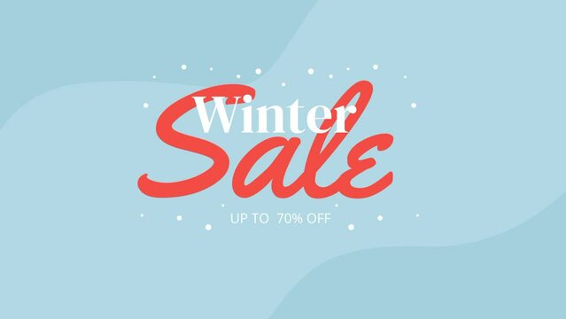 Winter sale discount animation,high quality.looping animation.