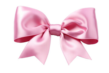pink bow isolated on white background