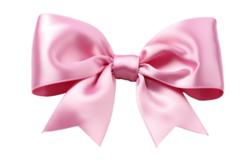 pink bow isolated on white background