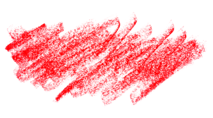 red pencil strokes isolated on transparent background