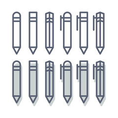pen icon set logo vector element illustration