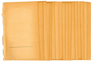 Naklejka na ściany i meble Altes Papier Dokumente mit Abrißkanten geschichtet aufgereiht